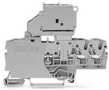 Trojúrovňová pojistná svorka WAGO 2002-1711/1000-542, pružinové připojení , 6.20 mm, šedá, 50 ks