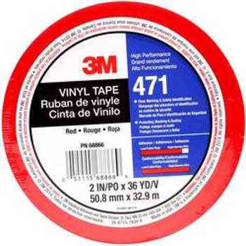 PVC tape 3M 471IW-R50-D, (d x š) 33 m x 50 mm, červená, 1 ks