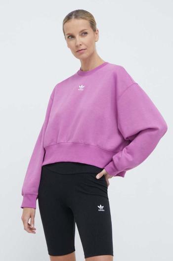 Mikina adidas Originals Adicolor Essentials Crew Sweatshirt dámská, růžová barva, hladká, IR5975