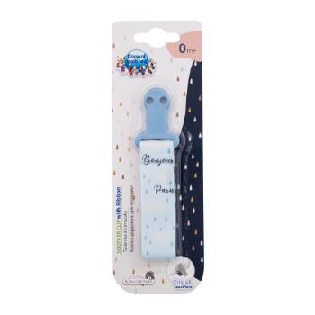 Canpol babies Bonjour Paris Soother Clip With Ribbon Blue 1 ks klip na dudlík pro děti