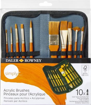 Daler Rowney Simply Acrylic Brush Gold Taklon Synthetic Sada štětců 1 ks