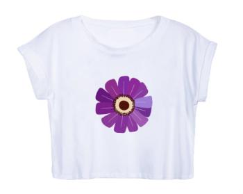 Dámské tričko Organic Crop Top Květina