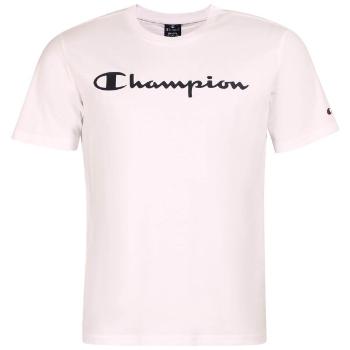 Champion CREWNECK LOGO T-SHIRT Pánské tričko, bílá, velikost M
