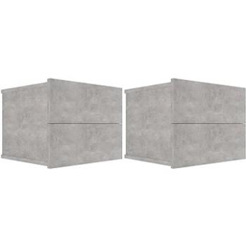 Noční stolky 2 ks betonově šedé 40 x 30 x 30 cm dřevotříska (801062)