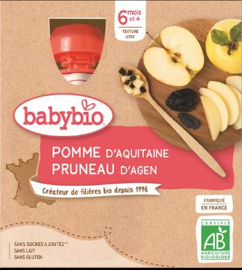 Babybio jablko švestka 4 x 90 g