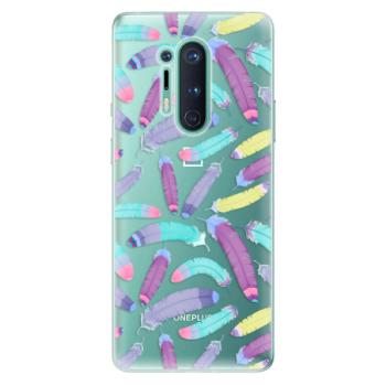 Odolné silikonové pouzdro iSaprio - Feather Pattern 01 - OnePlus 8 Pro