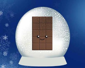 Sněhové těžítko Kawaii chocolate