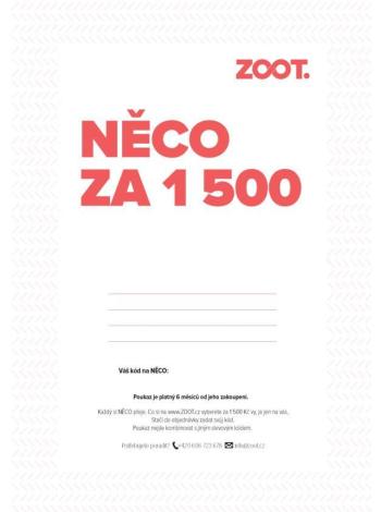 Elektronický poukaz na NĚCO ze ZOOTu v hodnotě 1 500 Kč