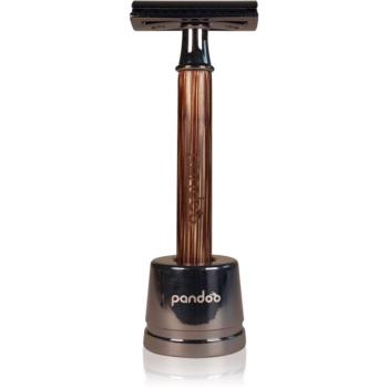 Pandoo Bamboo Safety Razor holicí strojek + náhradní hlavice 10 ks Slim Handle 1 ks