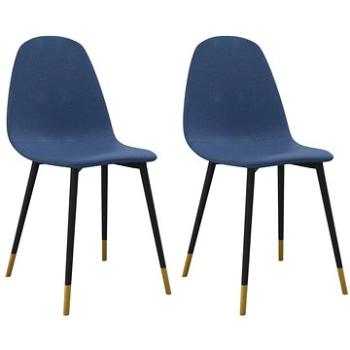 Jídelní židle 2 ks modré textil, 325619 (325619)