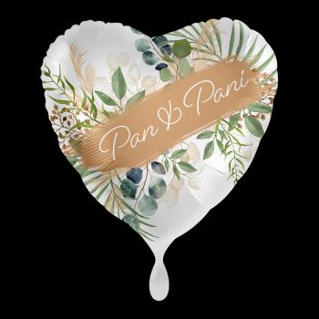 Premioloon Fóliový svatební balón - Natural Pan a Paní
