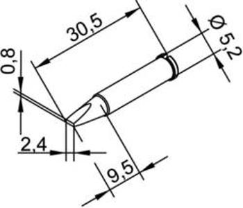 Pájecí hrot Ersa ERSADUR Typ 102 CD LF 24, 2.4 mm