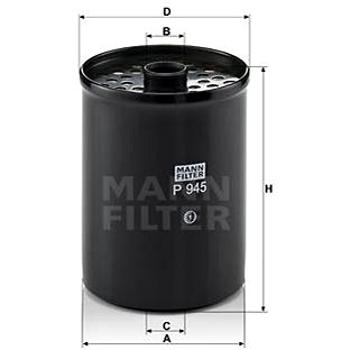 MANN-FILTER P945x pro vozy ARO;CITROËN;DAF;FORD;FSO;JEEP;LANCIA;LDV;PEUGEOT;RENAULT;ROVER;VOLVO (P945x)