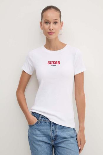 Tričko Guess Jeans bílá barva, W4YI64 KA0H1