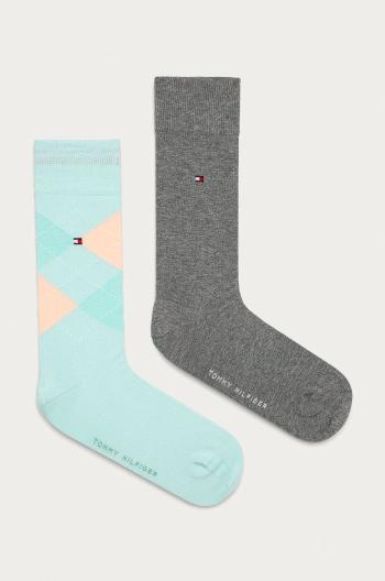 Ponožky Tommy Hilfiger 2-pack pánské, tyrkysová barva