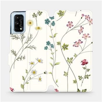 Flipové pouzdro na mobil Realme 7 Pro - MD03S Tenké rostlinky s květy (5903516585847)
