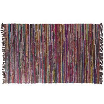 Krátkovlasý tmavý barevný bavlněný koberec 140x200 cm DANCA, 55212 (beliani_55212)