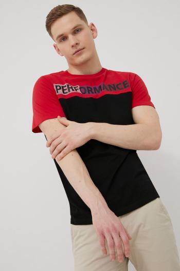Bavlněné tričko Produkt by Jack & Jones červená barva, s potiskem