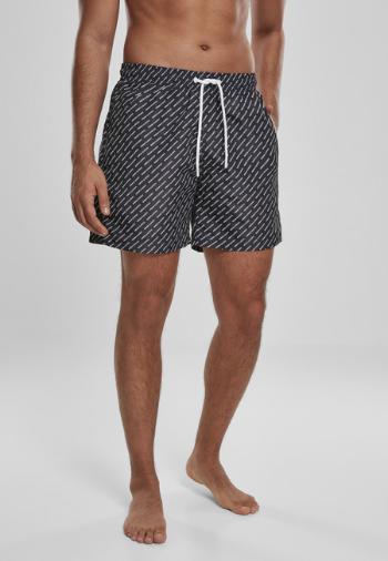 Urban Classics UC AOP Swim Shorts black - XXL