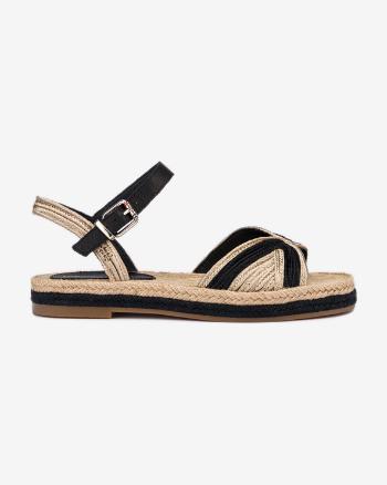 Tommy Hilfiger Artisanal Flat Sandále Hnědá Zlatá