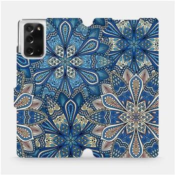 Flipové pouzdro na mobil Samsung Galaxy Note 20 - V108P Modré mandala květy (5903516332137)