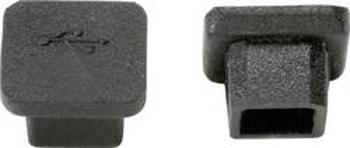 USB krytka PB Fastener CP-USB-B, 12,4 x 11,8 x 2,3 mm, černá