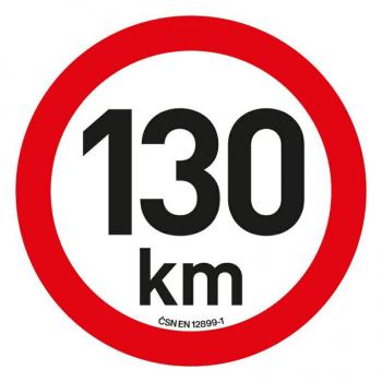 Samolepka omezení rychlosti 130km/h (20 cm)