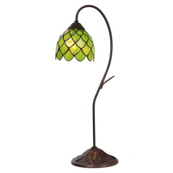 Vitrážová stolní lampa Tiffany Fleuron – Ø 28*60 cm E14/max 1*40W 5LL-6045