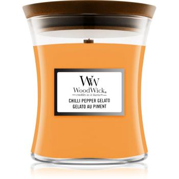 Woodwick Chilli Pepper Gelato vonná svíčka s dřevěným knotem 85 g