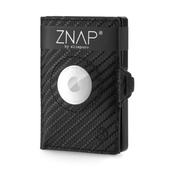 Slimpuro ZNAP Airtag Wallet, 8 karet, přihrádka na mince, 89 x 1,5 x 6 cm (Š x V x H), ochrana RFID
