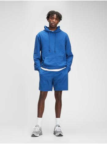 Modrá pánská mikina french terry hoodie