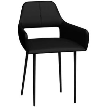 Jídelní židle 2 ks černé umělá kůže (322974)