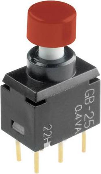 Miniaturní tlačítko NKK Switches GB25AH, 4 mm, 28 V DC/AC, 0,1 A, 2x zap/(zap), 0,4 VA