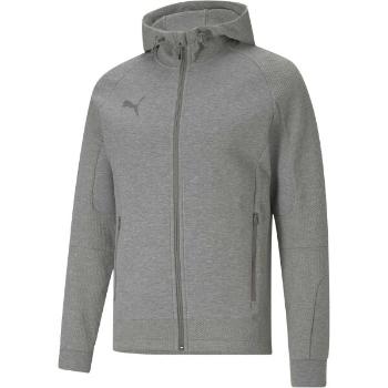 Puma TEAMCUP CASUALS HOODED JACKET Pánská tréninková mikina, šedá, velikost