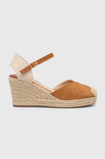 Espadrilky Answear Lab hnědá barva, na klínku