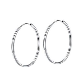 NUBIS® Stříbrné náušnice kruhy 20 mm - NB-3662-20