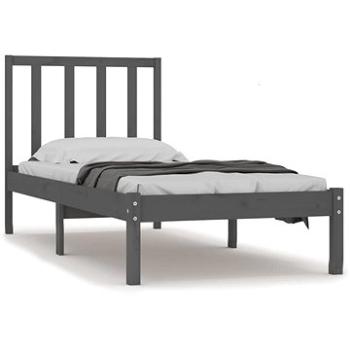 Rám postele šedý masivní borovice 100 × 200 cm, 3105063 (3105063)
