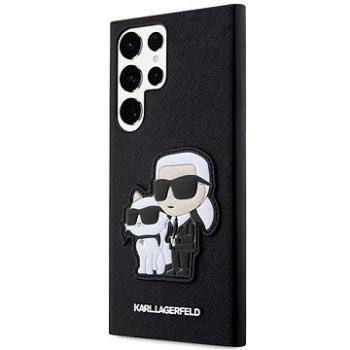 Karl Lagerfeld PU Saffiano Karl and Choupette NFT Zadní Kryt pro Samsung Galaxy S23 Ultra Black (KLHCS23LSANKCPK)