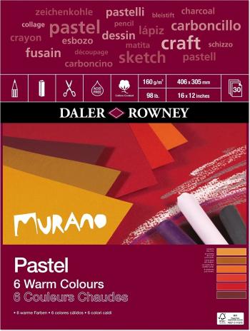 Daler Rowney Murano Pastel Paper 40,6 x 30,5 cm 160 g Warm Colours Skicář