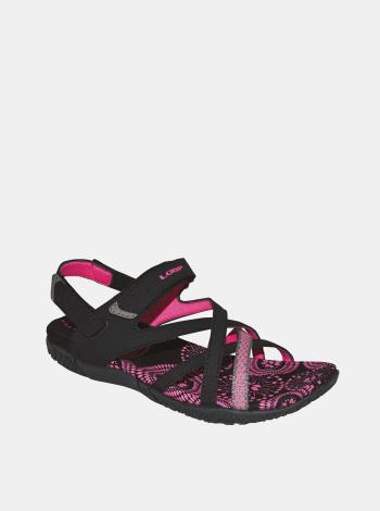 Černé dámské květované sandály LOAP