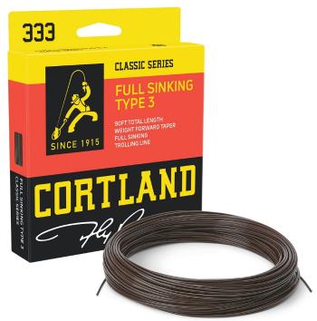 Cortland muškařská šňůra 333 classic full sinking type 3 brown fresh salt 90 ft - wf6s