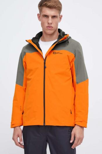 Outdoorová bunda Jack Wolfskin Glaabach 3in1 oranžová barva