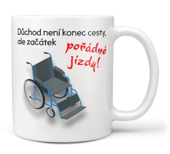 Hrnek Důchod není konec cesty (Náplň hrníčku: Žádná)