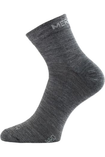 Lasting WHO 800 šedá ponožka z merino vlny Velikost: (38-41) M ponožky