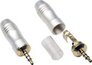 Jack konektor 3.5 mm zástrčka, rovná BKL Electronic 1103092, Pólů: 4, stereo, zlatá, pozlacený, 1 ks