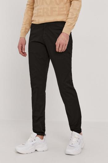 Kalhoty Karl Lagerfeld pánské, černá barva, jednoduché