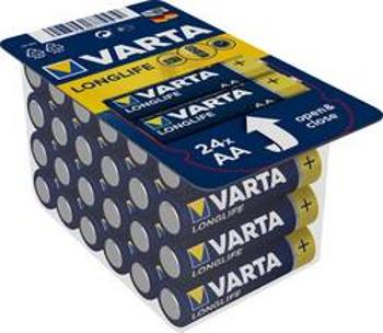 Alkalicko-manganová tužková baterie AA Varta Longlife LR06, 2800 mAh, 1.5 V, 24 ks