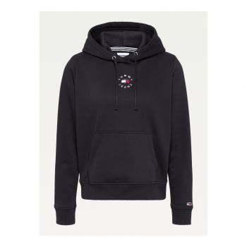 Tommy Hilfiger Tommy Jeans dámská černá mikina s kapucí TJW REG TINY TOMMY 2 HOODIE