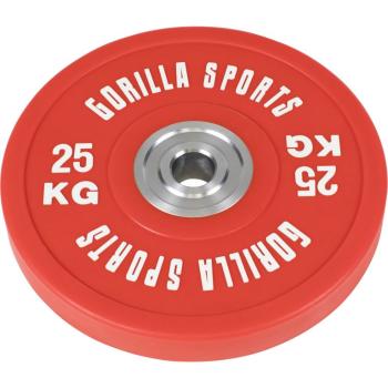 Gorilla Sports Zátěžový kotouč, pogumovaný, 25 KG