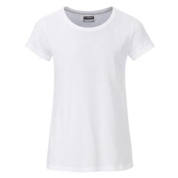James & Nicholson Klasické dívčí tričko z biobavlny 8007G - Bílá | XS